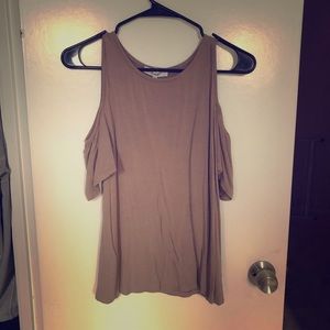 Shirt with shoulder cut out